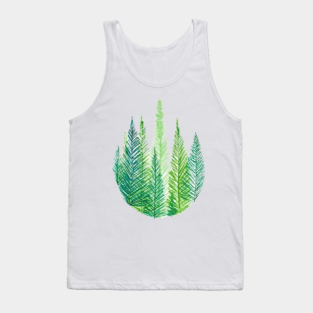 Through the Trees Tank Top by Artbynikitachawda